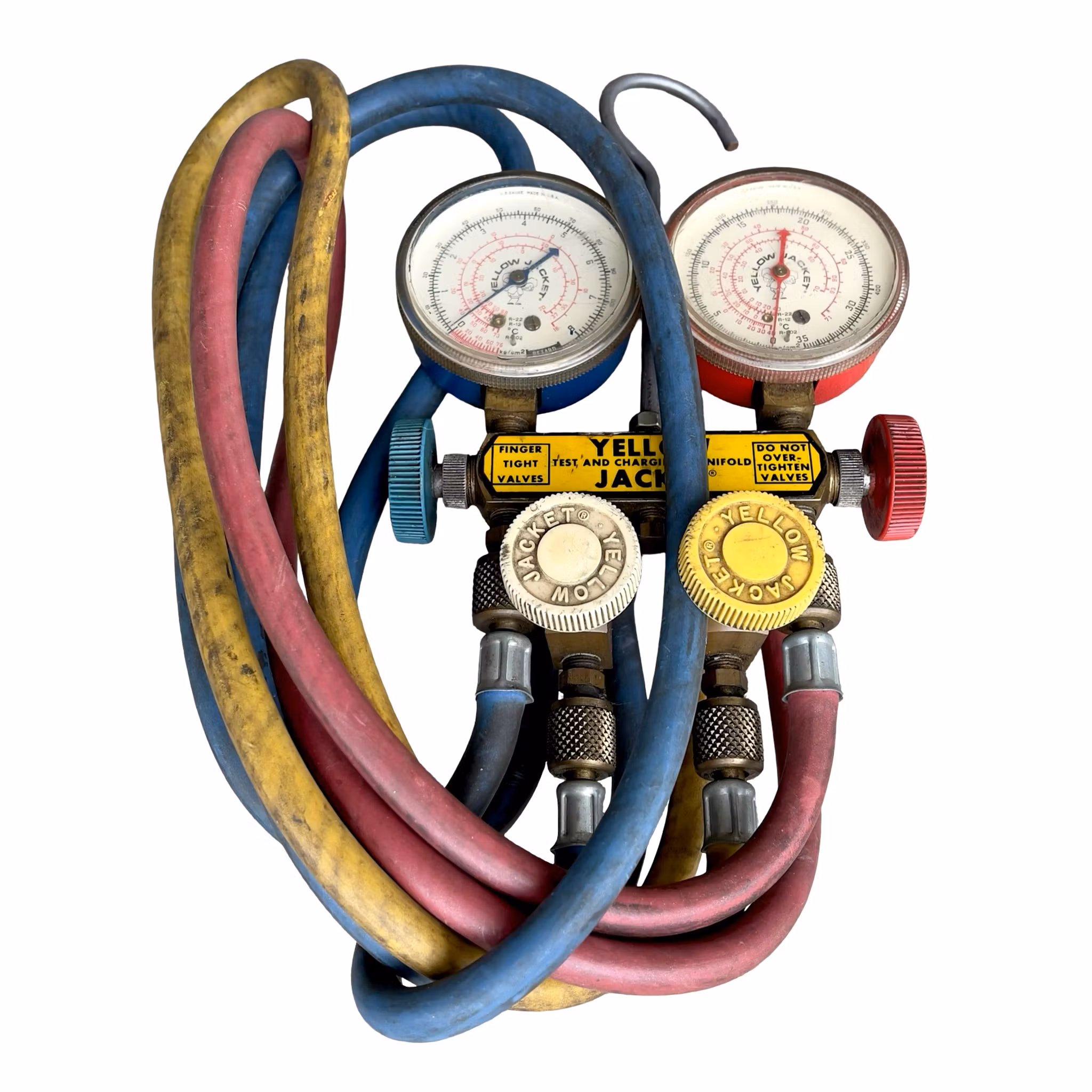Yellow Jacket Ritchie 4 ventils Manifold R12 R22 R502 - USA - Originalväska