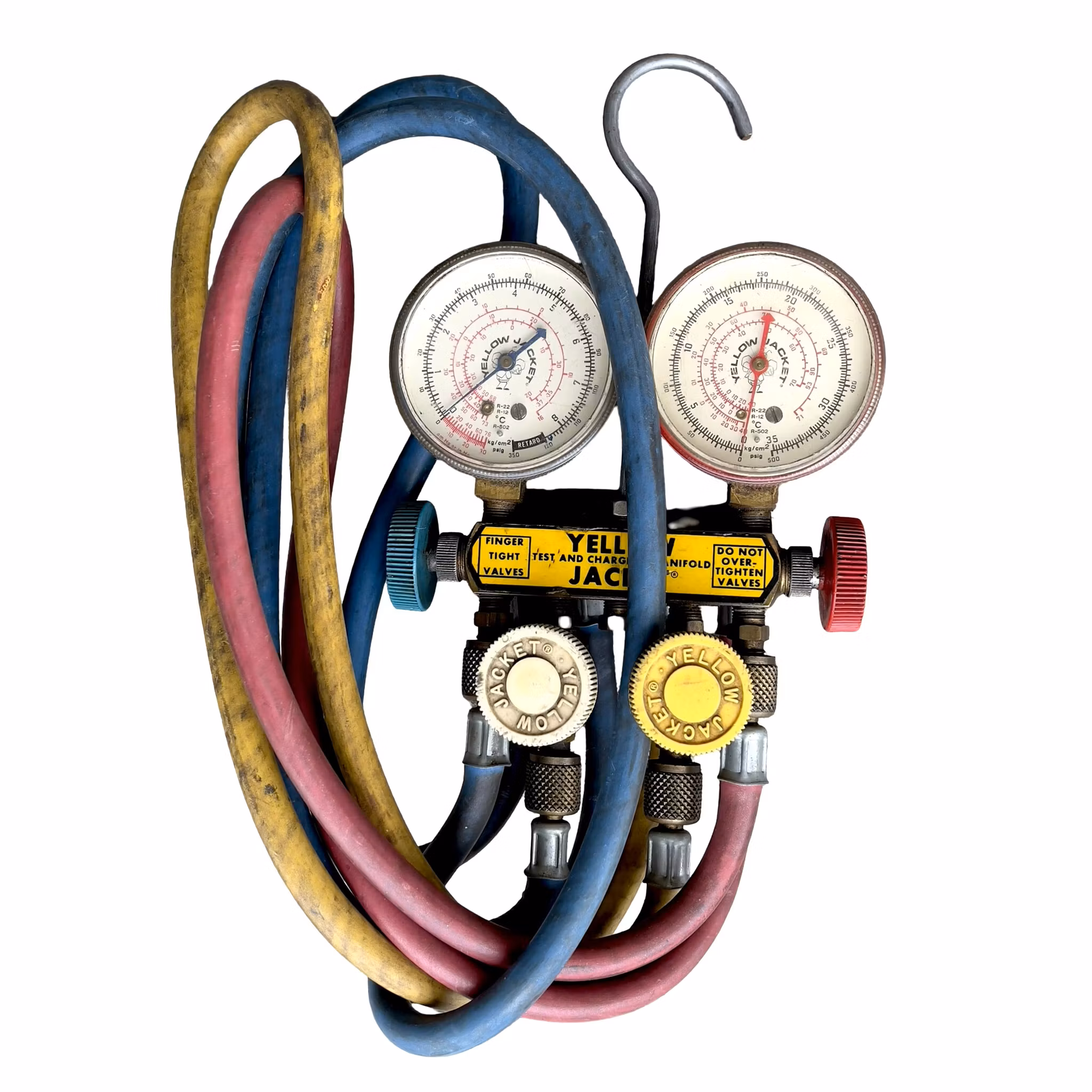 Yellow Jacket Ritchie 4 ventils Manifold R12 R22 R502 - USA - Originalväska