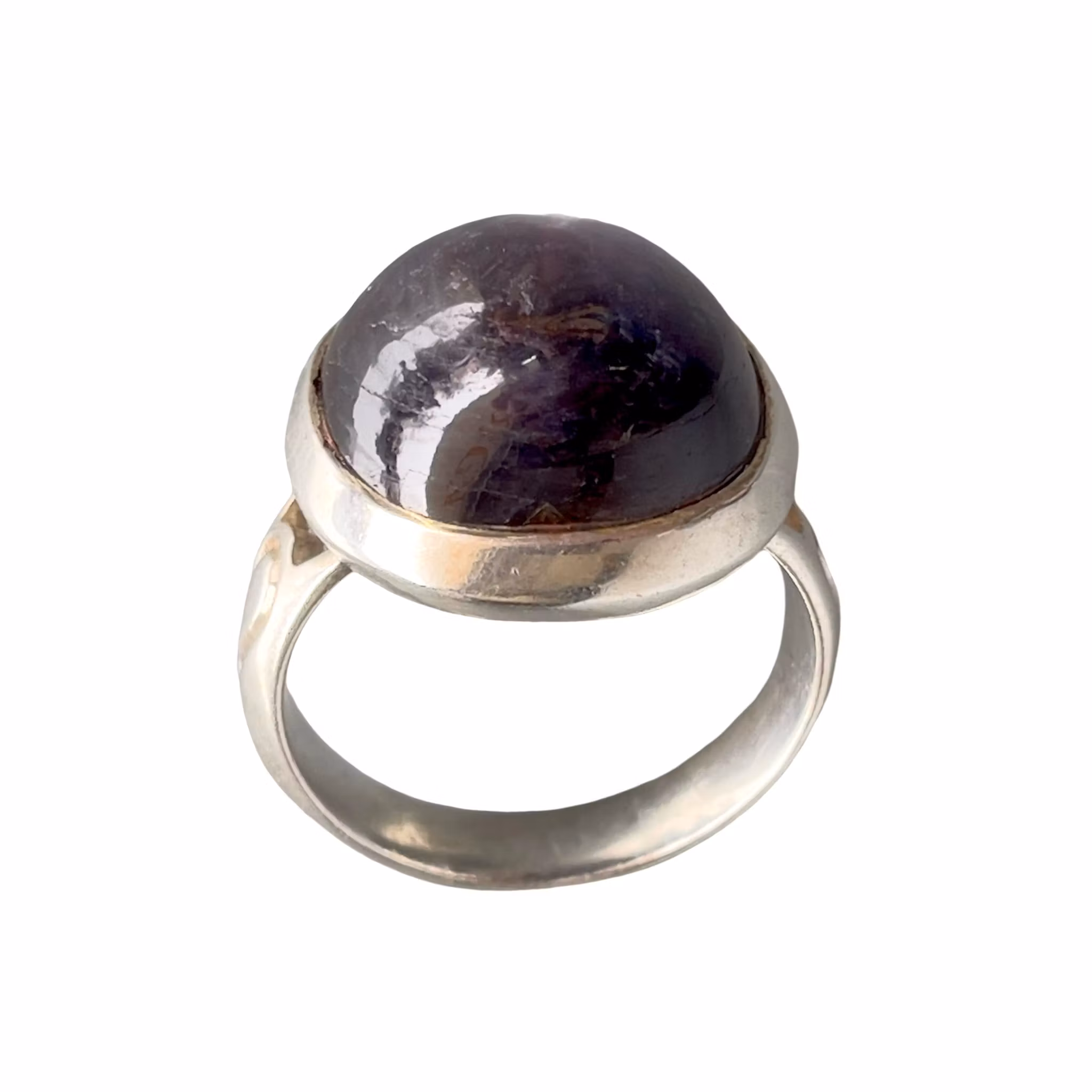 Elegant vintage ring i sterling silver 925 med naturlig lila safir ca 30 ct
