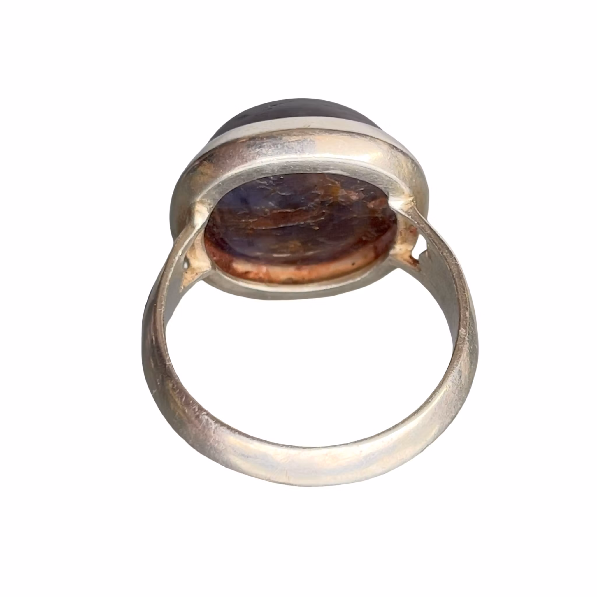 Elegant vintage ring i sterling silver 925 med naturlig lila safir ca 30 ct