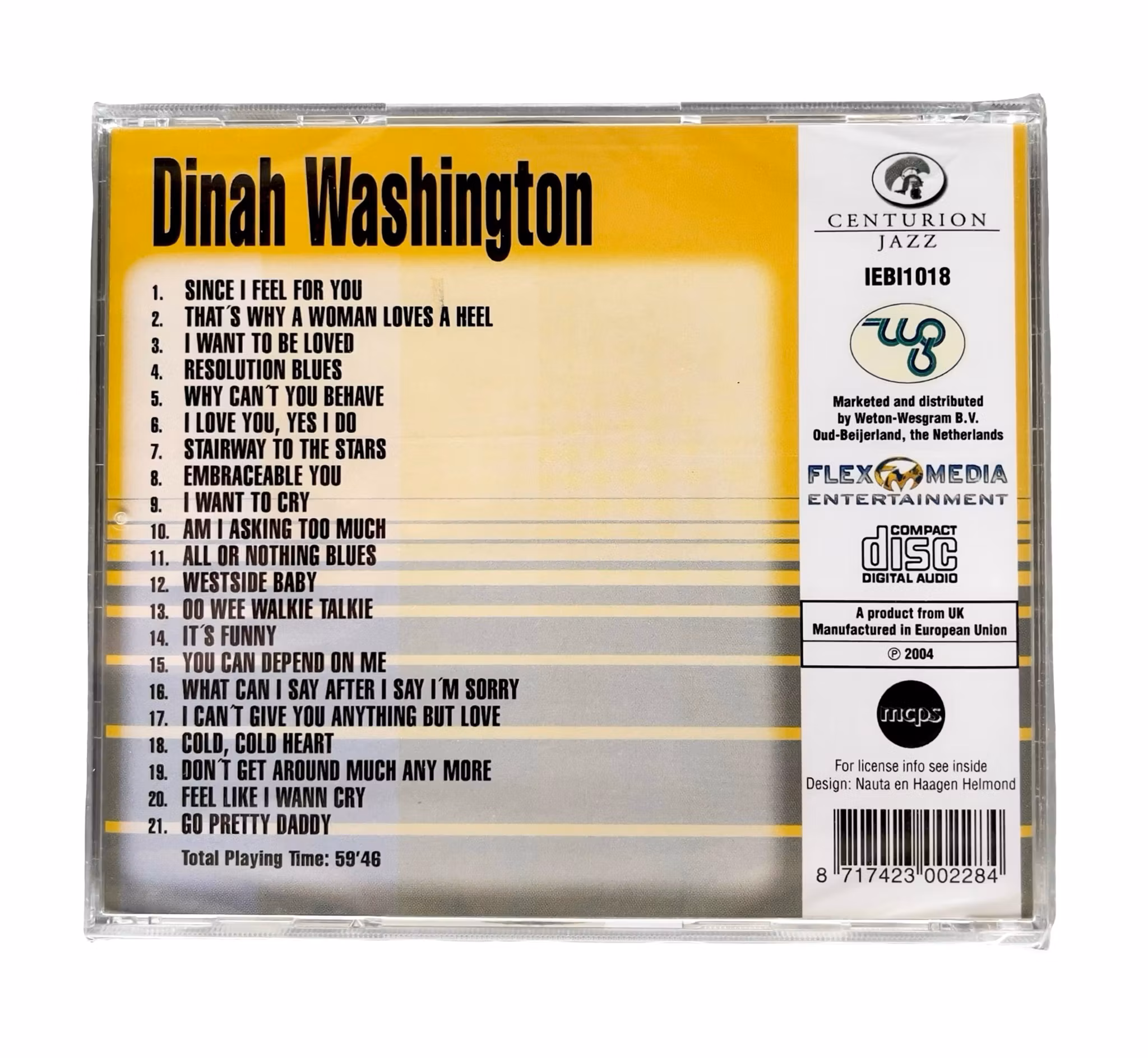 Dinah Washington - Centurion Jazz - Inplastad CD - 2004