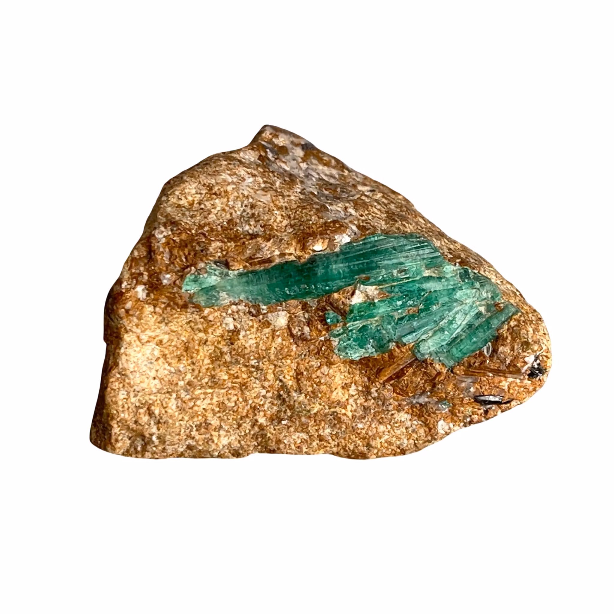 Smaragd - Rå kristall i moderberg - Mineralspecimen - Panjshir Afghanistan