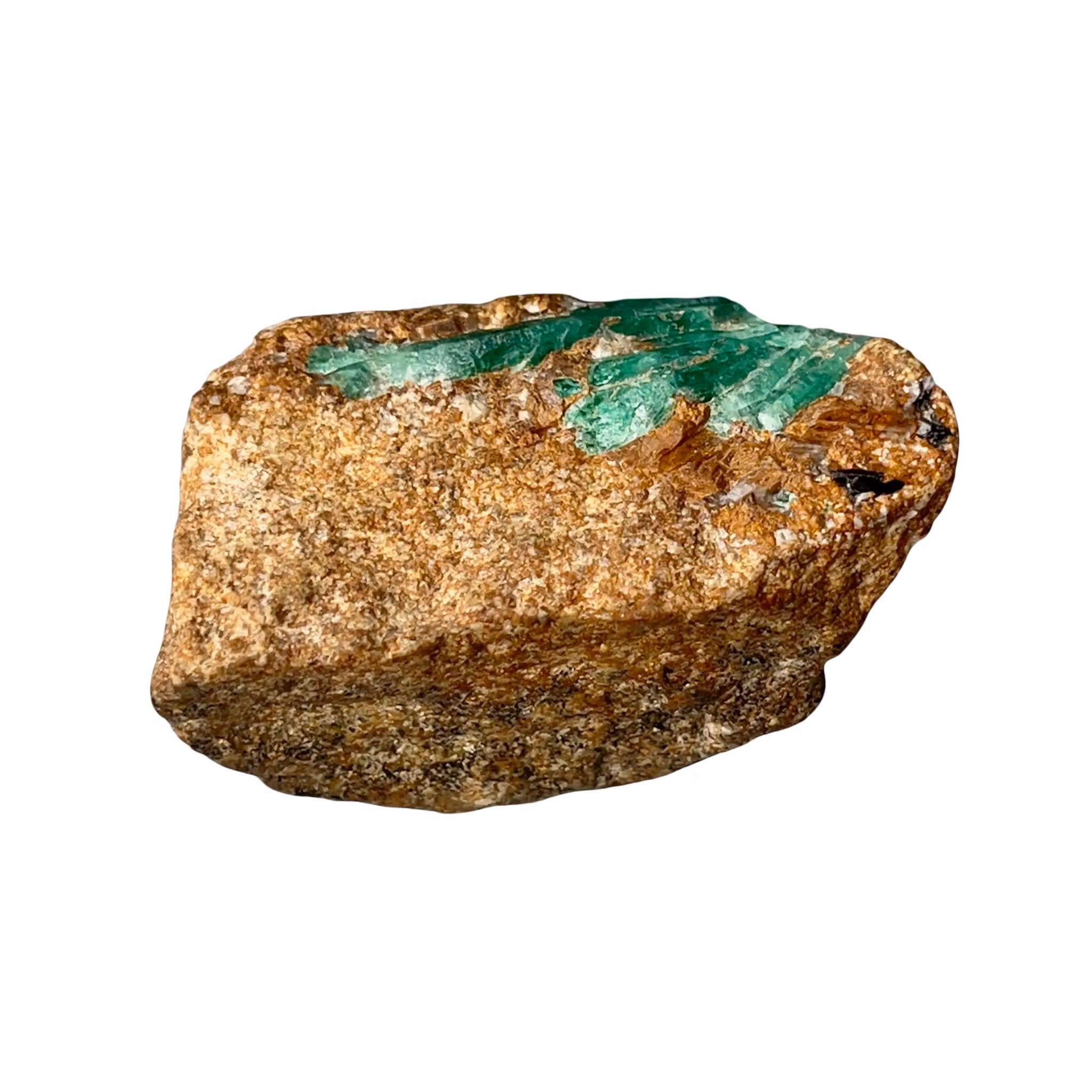 Smaragd - Rå kristall i moderberg - Mineralspecimen - Panjshir Afghanistan