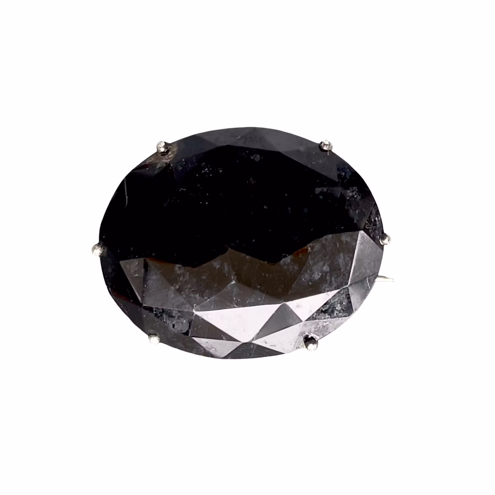 C.W. Täckholm / Hedblom - Onyx brosch - Sterling silver - 1919