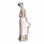 Vintage porslinsfigur - Elegant dam med parasoll - Spanien