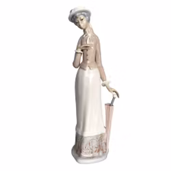 Vintage Porzellanfigur - Elegante Dame mit Sonnenschirm – Spanien
