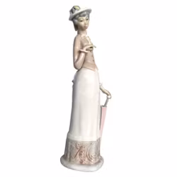 Vintage Porzellanfigur - Elegante Dame mit Sonnenschirm – Spanien