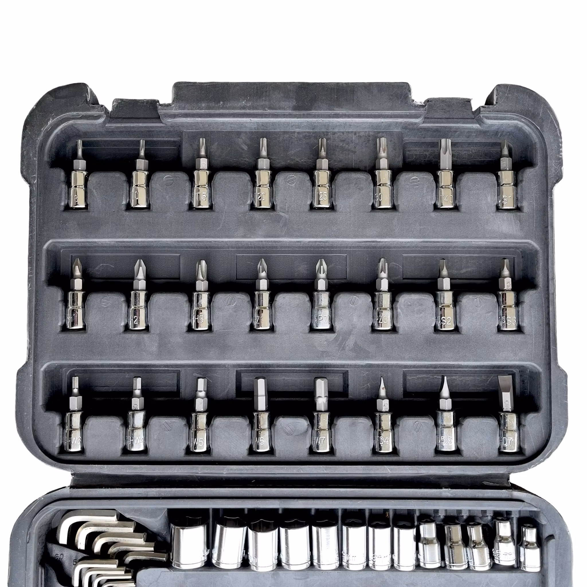 Biltema - Hylsnyckelsats 1/4 - 55 delar - Chrome Vanadium
