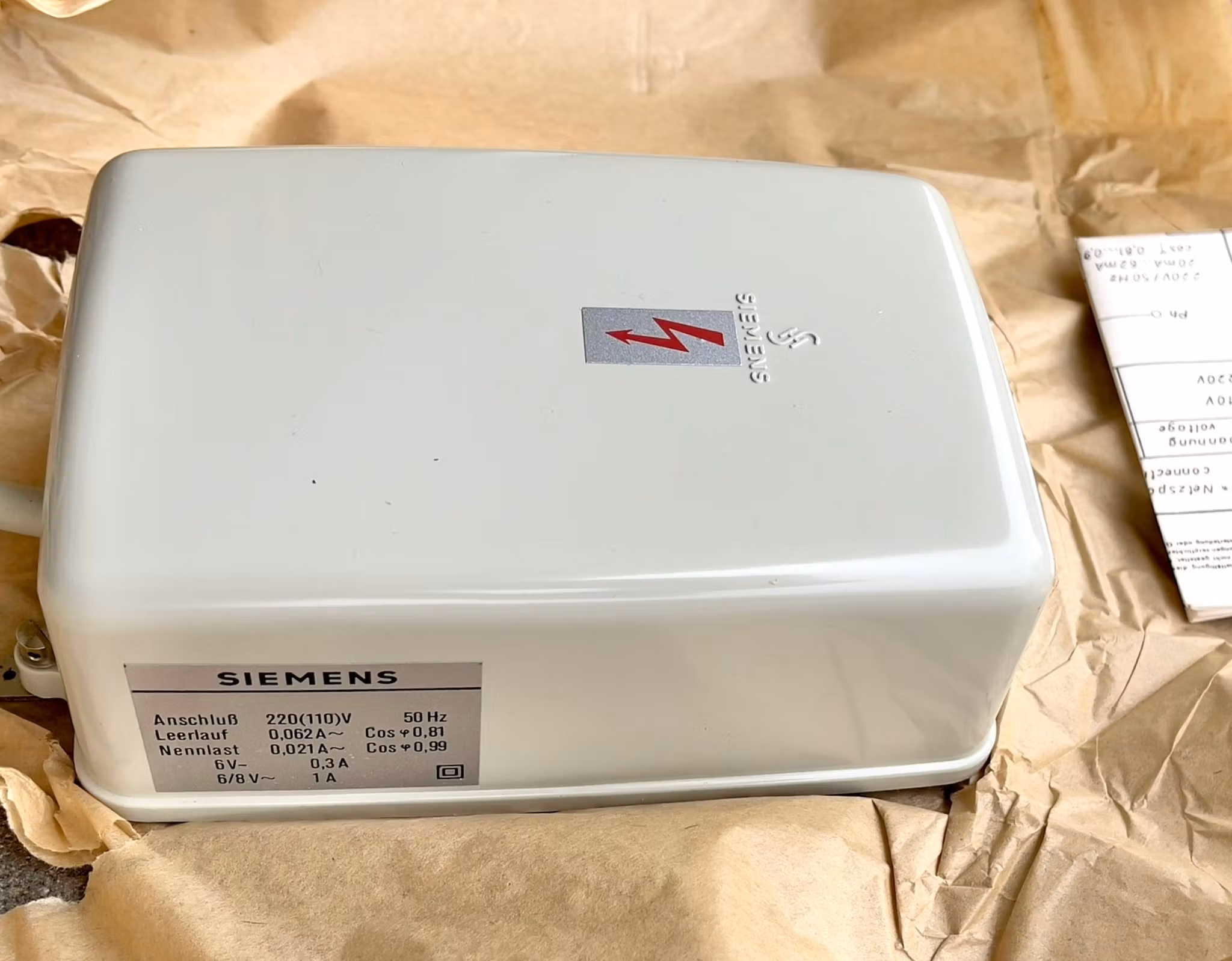 Siemens Netzanschlussgerät - Nätaggregat 6 V / 0,3 A - Oanvänd - Germany