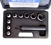 10 Delars hålpipsats 5-32 mm - Hollow Punch Set HP 910 - i väska