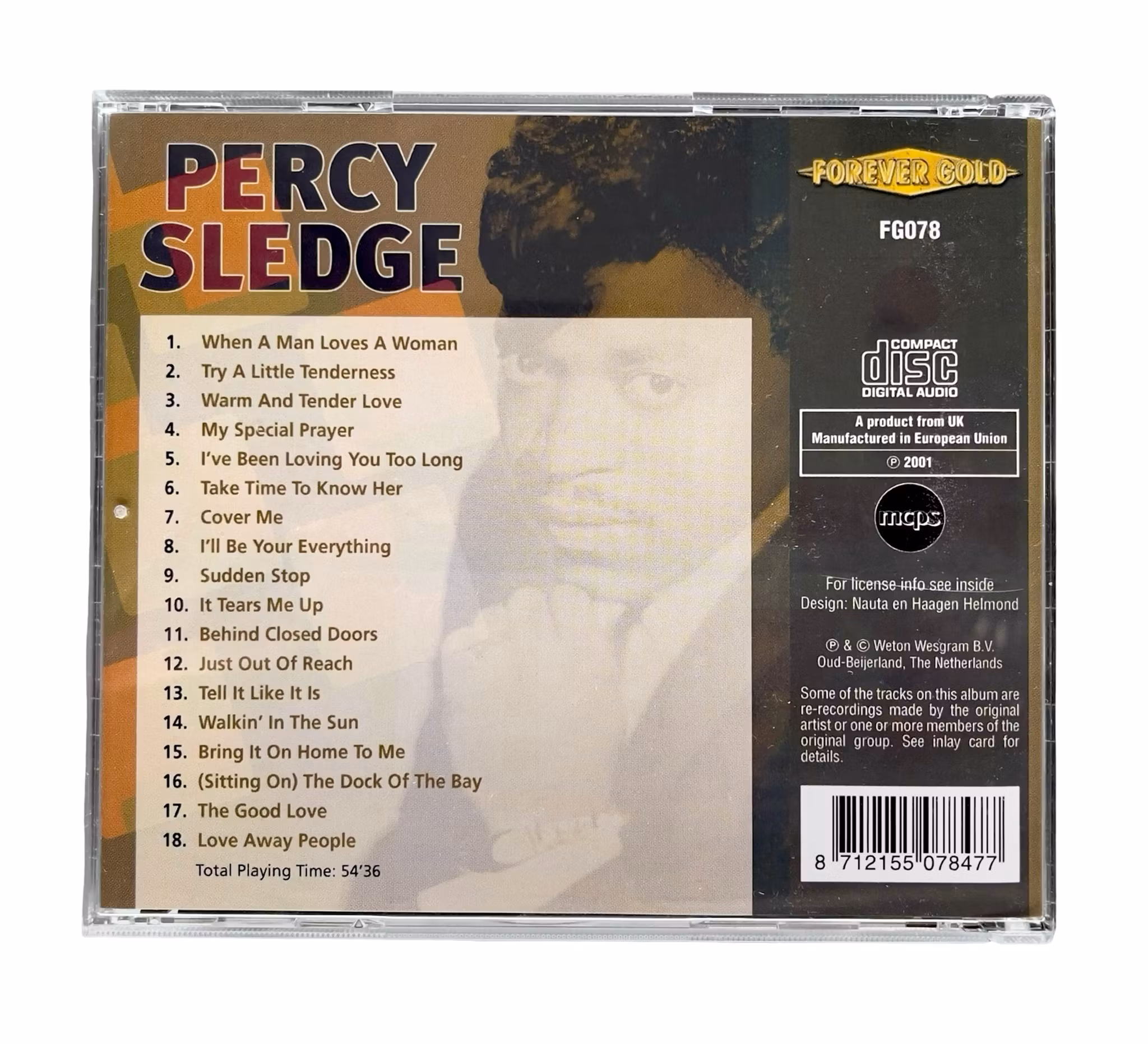 Percy Sledge - Forever Gold - CD FG078 - 2001