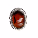 Vintage silverring med 20 ct stor Agat/karneol - 14 g