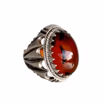 Vintage silverring med 20 ct stor Agat/karneol - 14 g