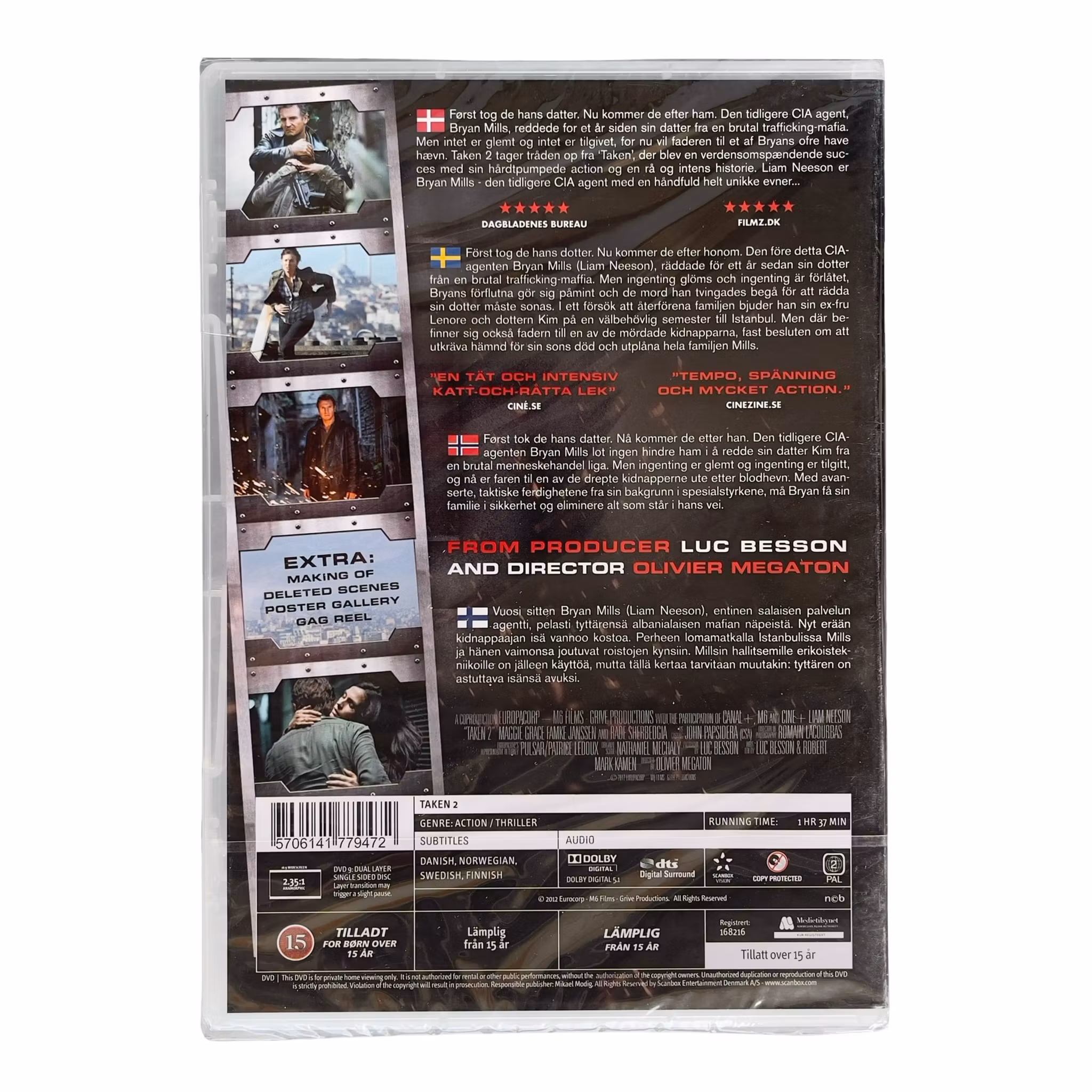 Taken 2 - Unrated Extended Cut - Inplastad DVD - Liam Neeson