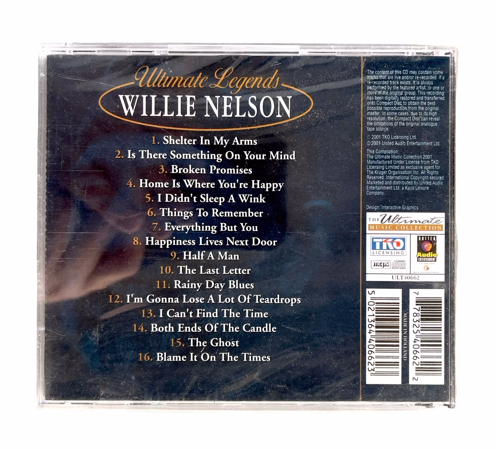 Willie Nelson - Ultimate Legends - Inplastad CD - 16 låtar 2001
