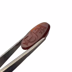 Sigillaire en cornaline ancienne, 2,7 ct - Monogramme ST - XIXe siècle