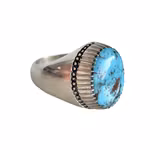 Vintage Silverring med 12 ct Naturlig Nishapur Turkos - 19,5 g
