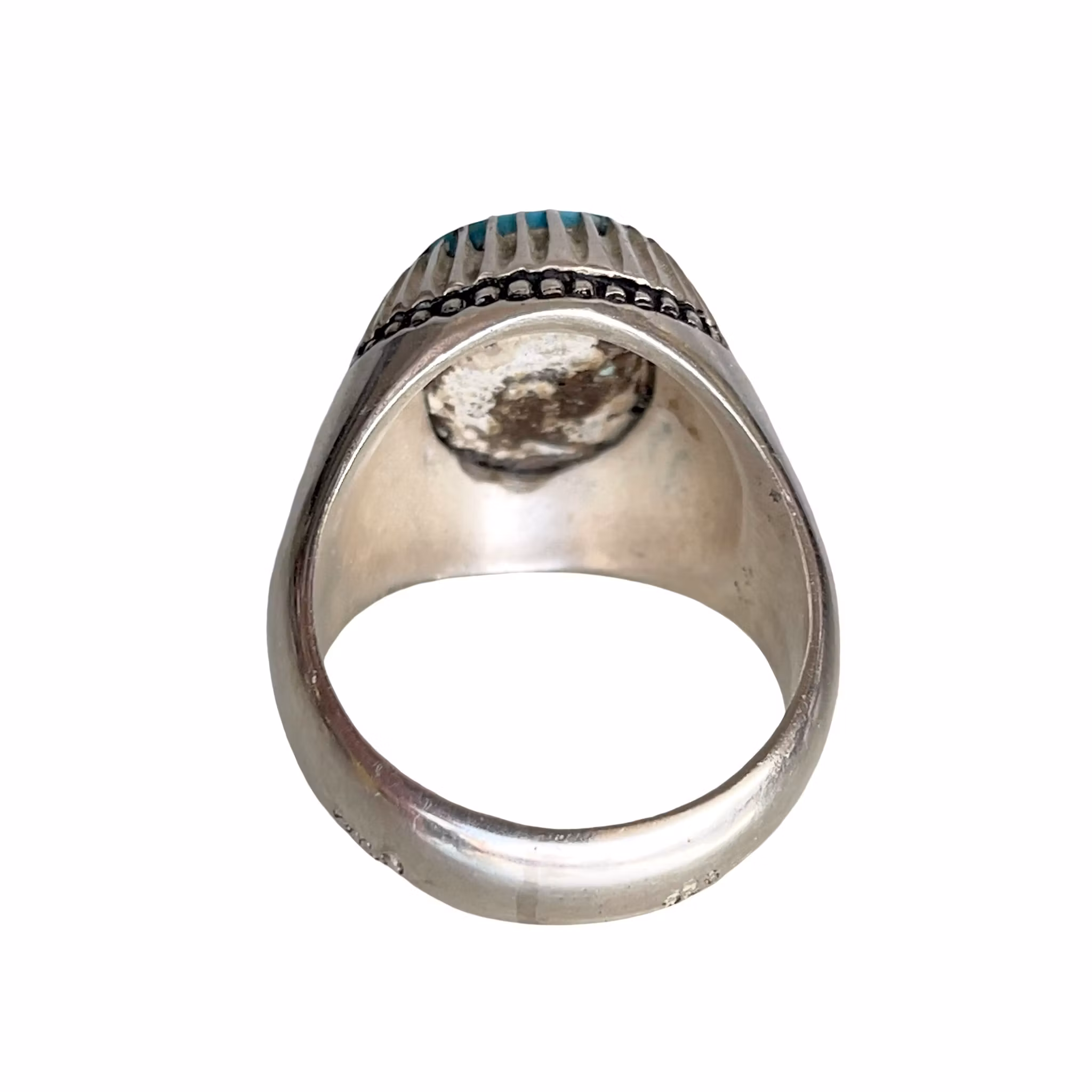 Vintage Silverring med 12 ct Naturlig Nishapur Turkos - 19,5 g