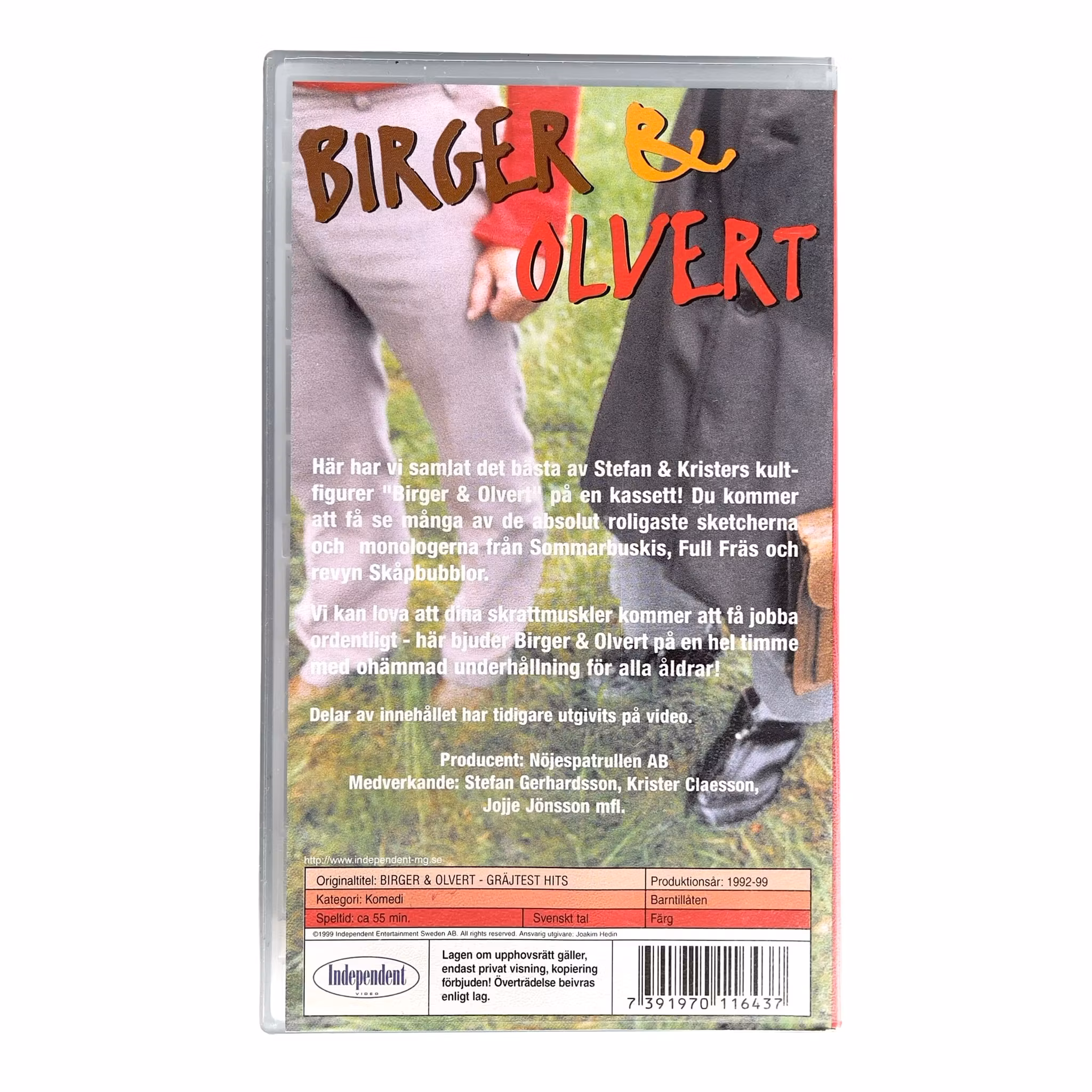 Birger & Olvert - Gräjtest Hits - Inplastad VHS - Stefan & Krister - Svensk Komedi