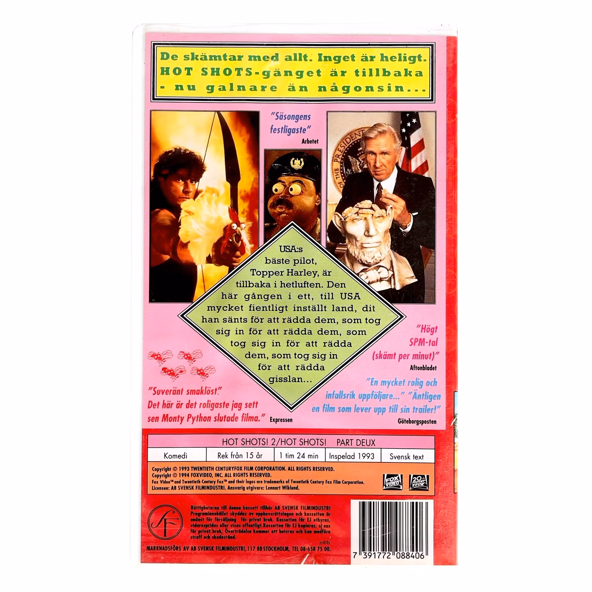 Hot Shots! 2 - Inplastad VHS - Charlie Sheen - 1993