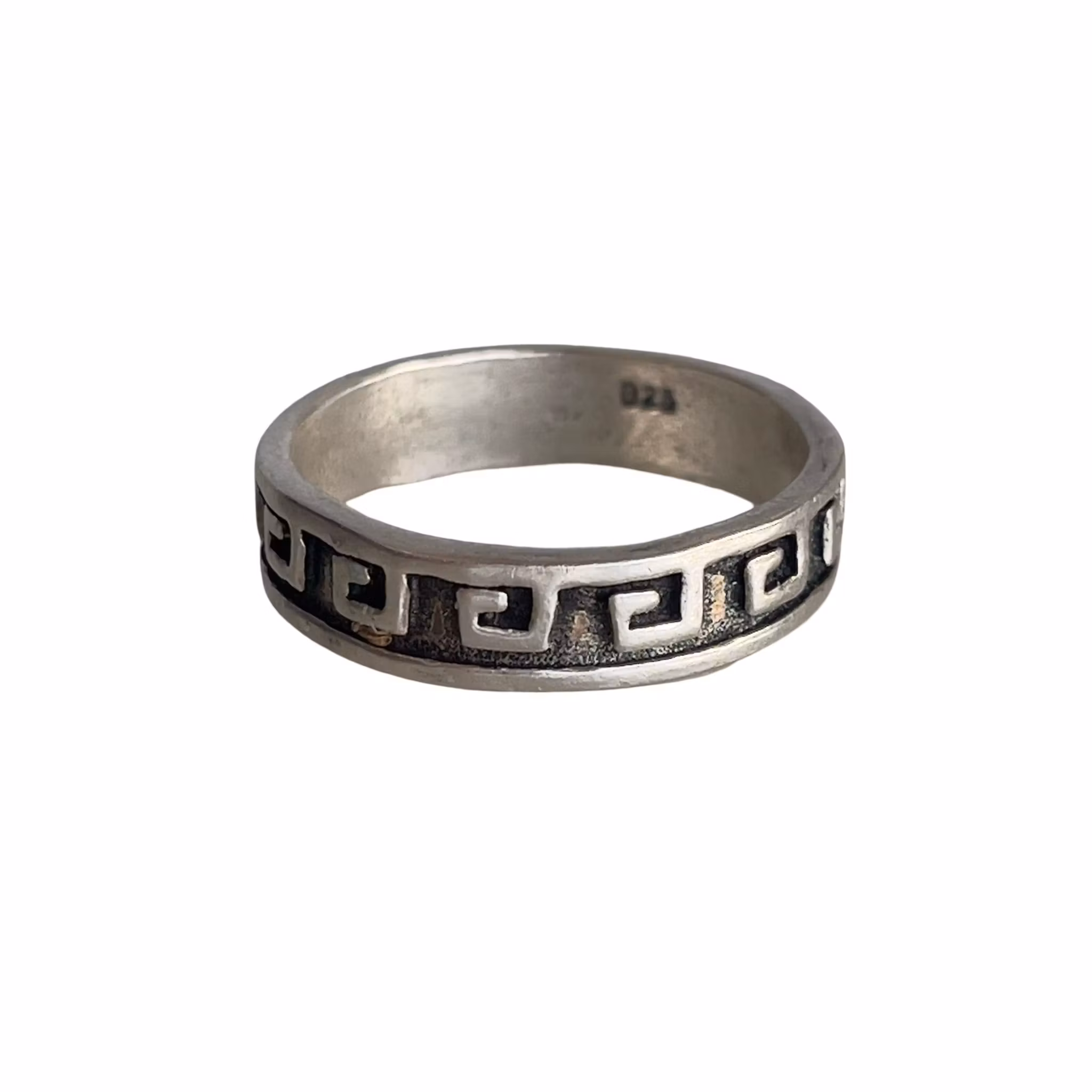 Vintage Sterling Silver Ring 925 - Grekiskt Meandermönster