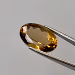 Naturlig Rökkvarts 7 ct - Oval Fasett slipad Ädelsten