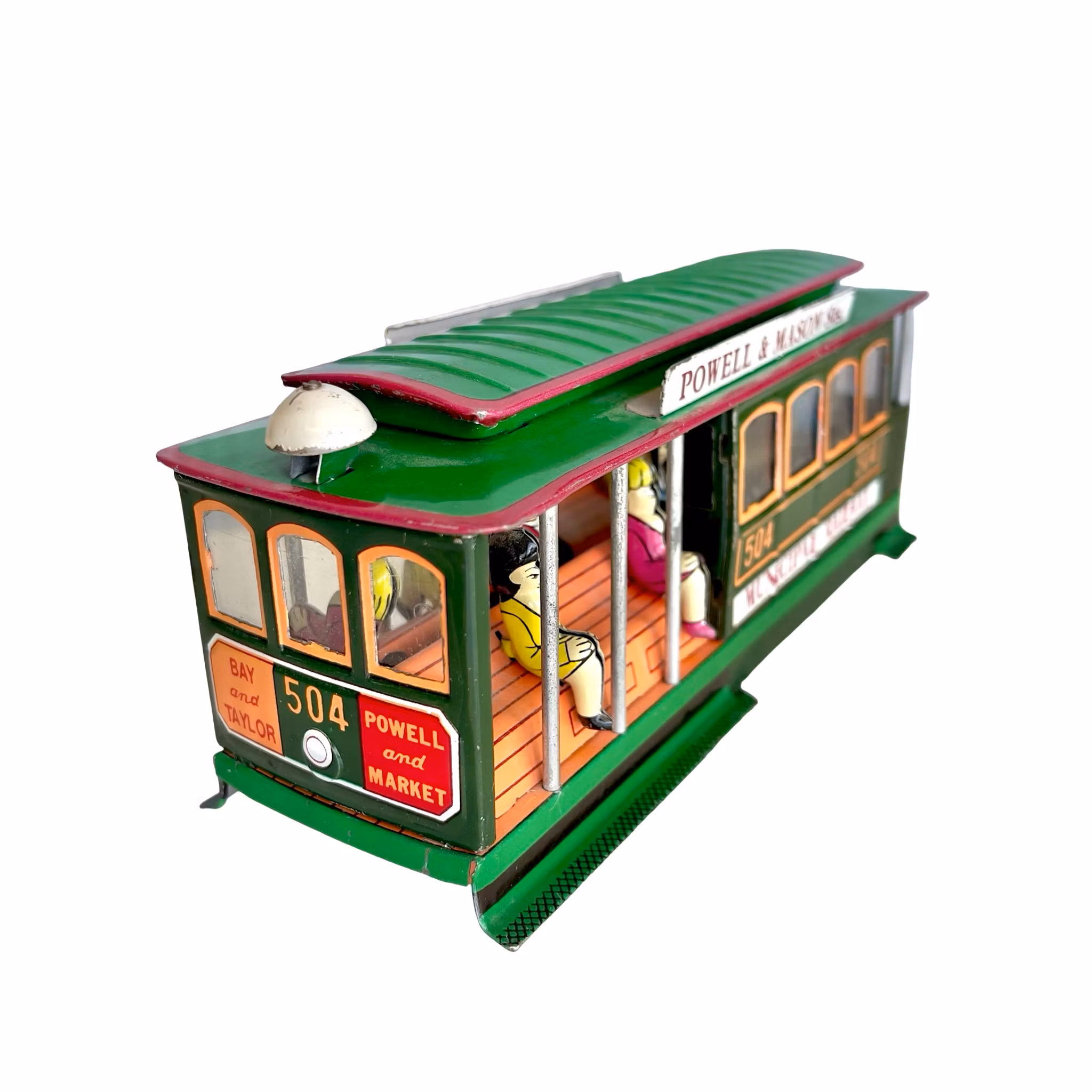 Vintage San Francisco Cable Car No. 504 - Plåtleksak