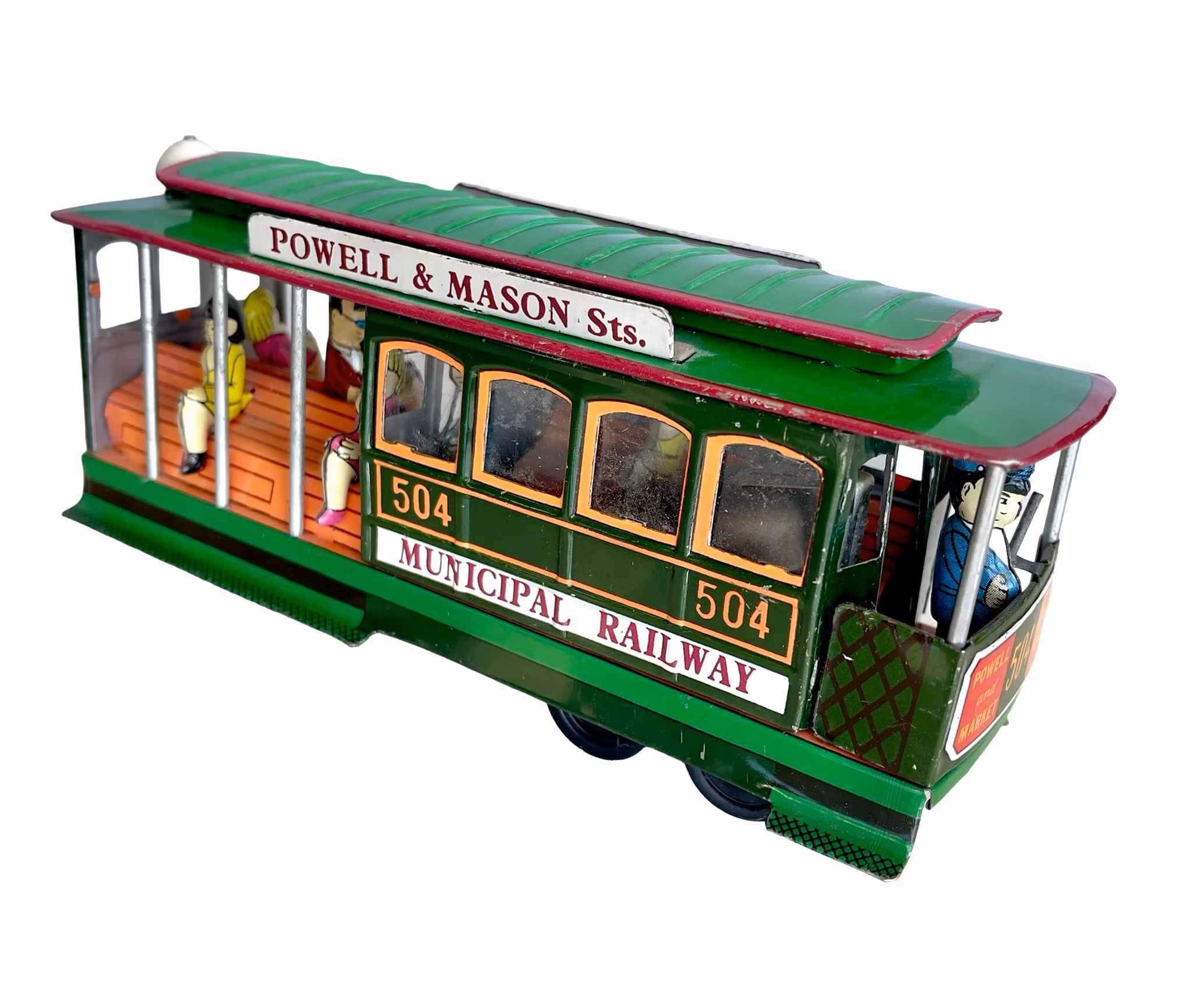 Vintage San Francisco Cable Car No. 504 - Plåtleksak