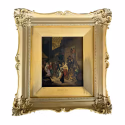 Cornelis Pietersz Bega (1631-1664) - Antique Oil Painting on Wood - Signed - Netherlands - 17th century