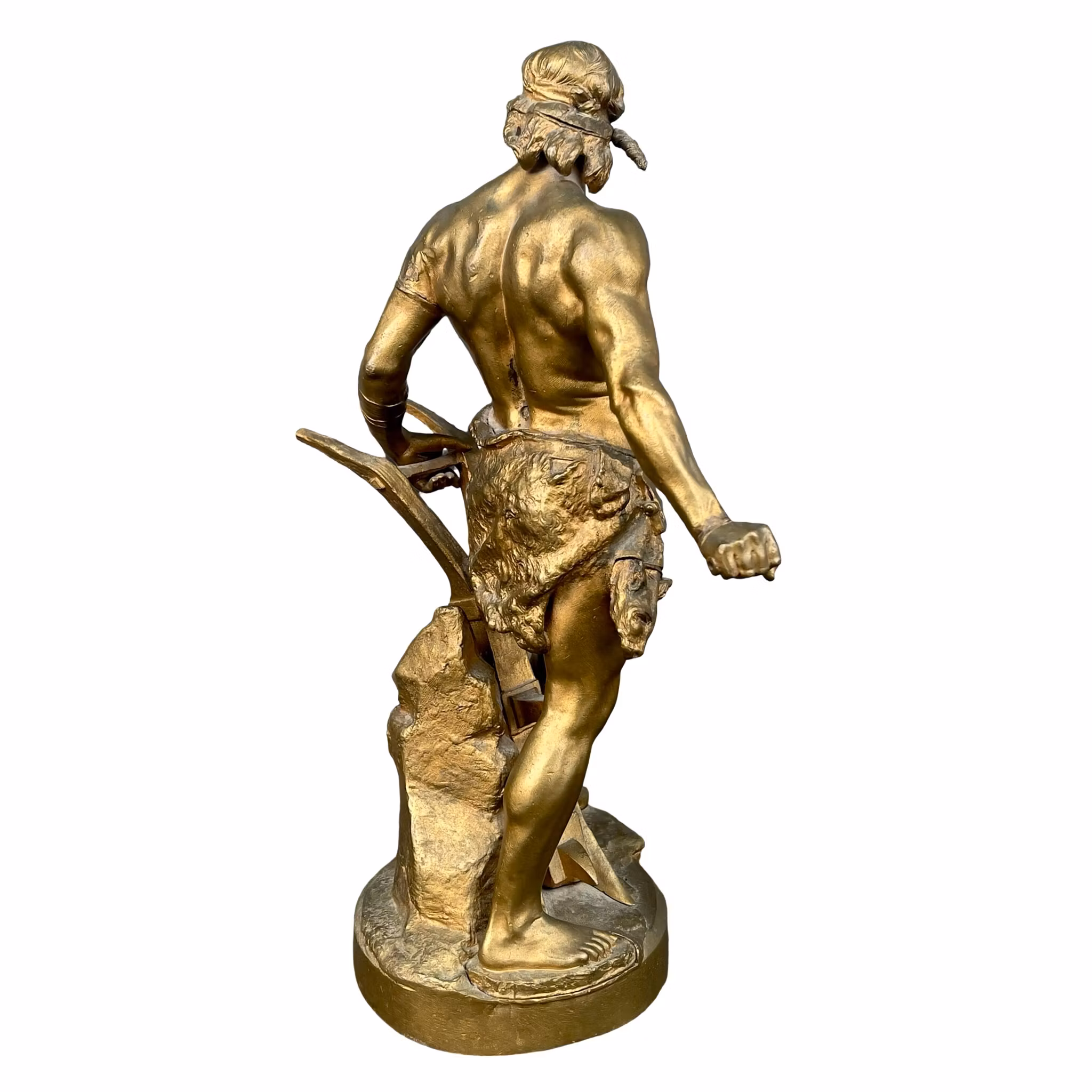 Émile Boisseau (1842-1923) - Antik Fransk Skulptur - Förgylld gjutmetall - Signerad - 1800-tal