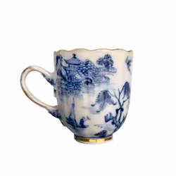Antieke Chinese porseleinen kop - Qianlong-periode, 18e eeuw - Verguld