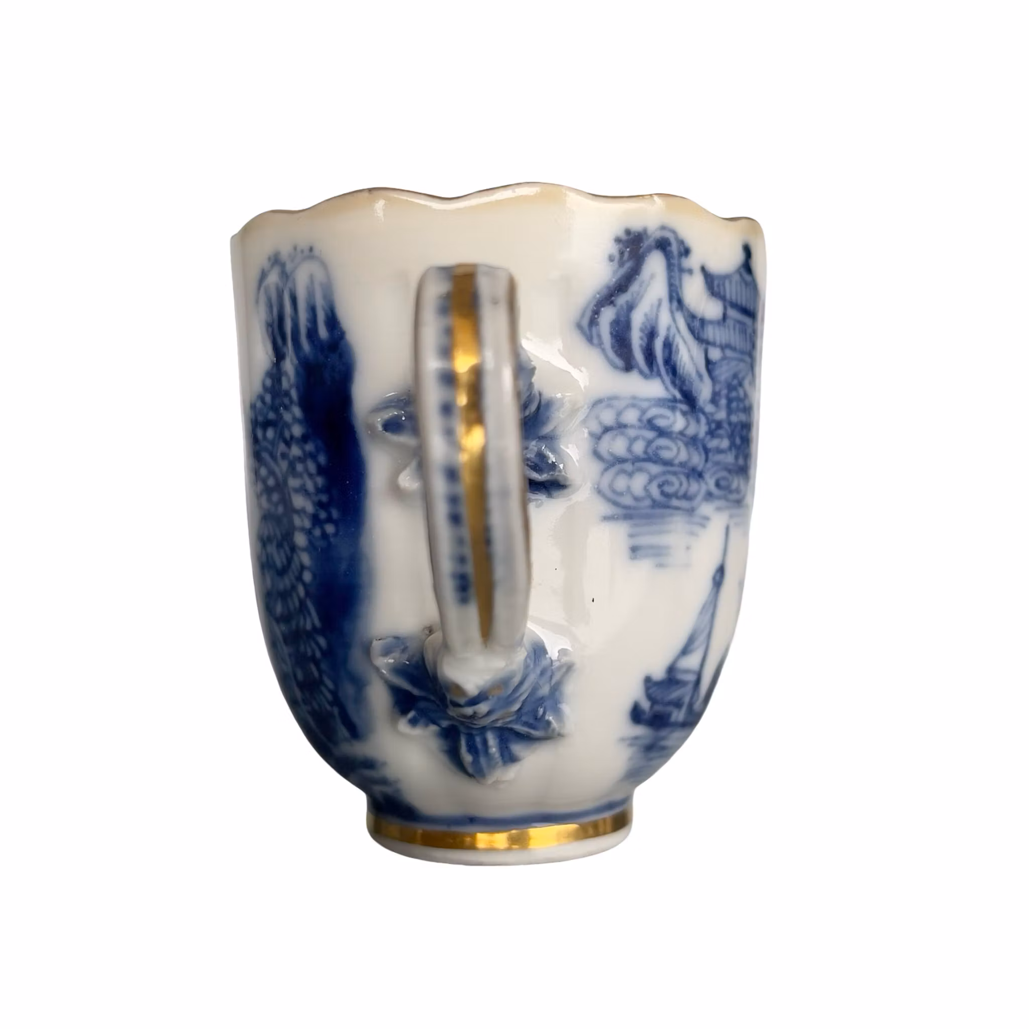 Antik Kinesisk Porslinskopp - Qianlong perioden 1700-tal - Förgylld