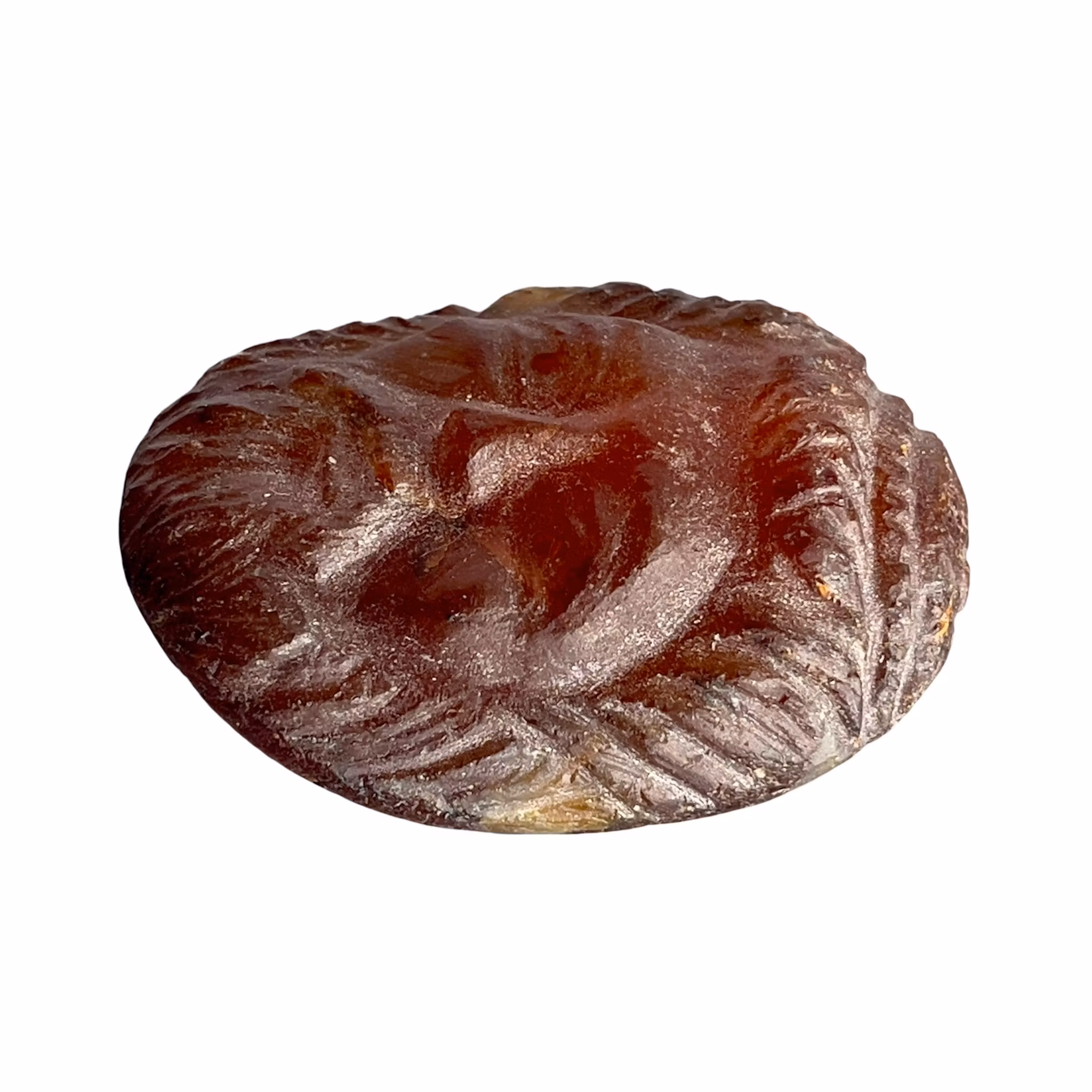 Antikt manshuvud - Hellenistisk stil - Naturglas sten - 200-talet f.Kr. - 100-talet e.Kr.