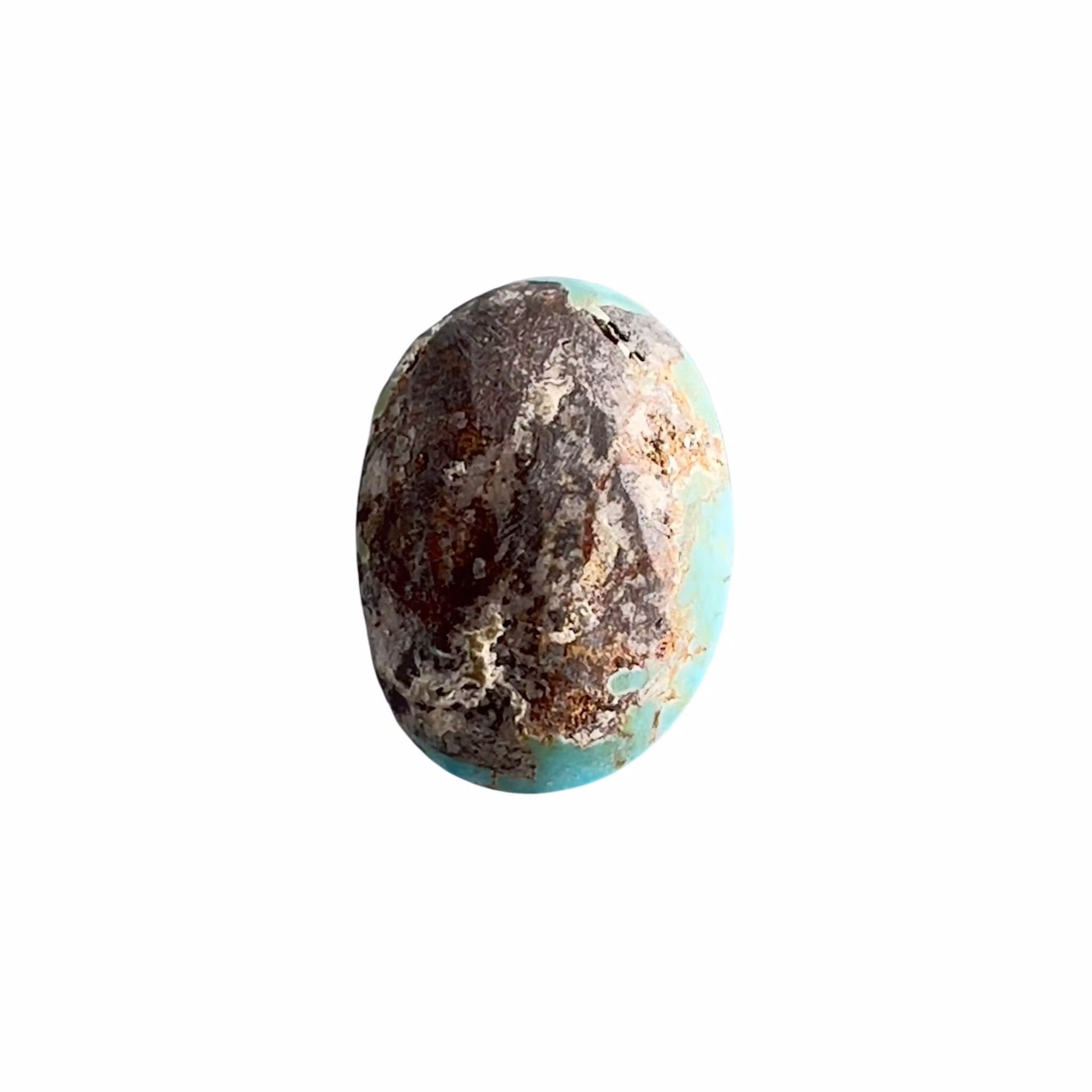 Naturlig Nishapuri Turkos - 18 ct - Oval Cabochon