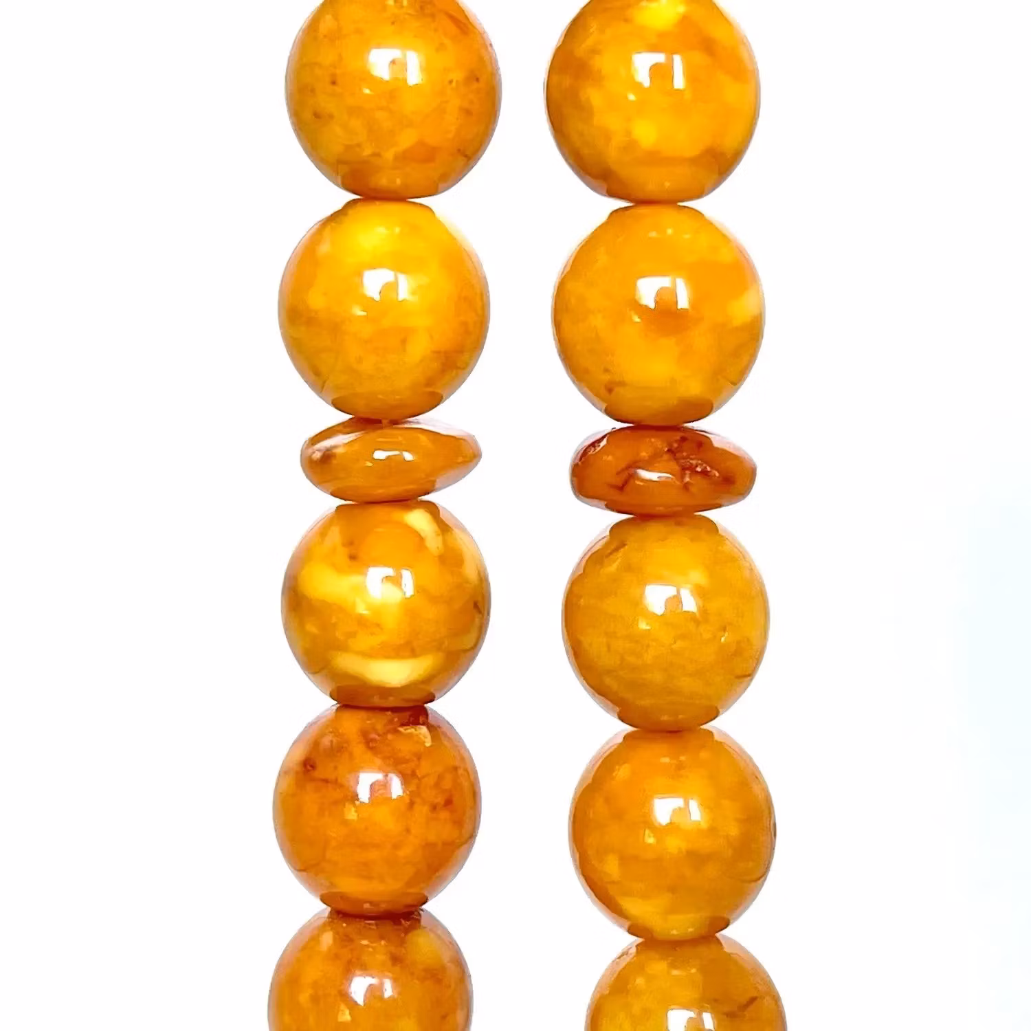 Vintage Radband - Pressad Bärnsten - 150 g - 33 Pärlor Tesbih