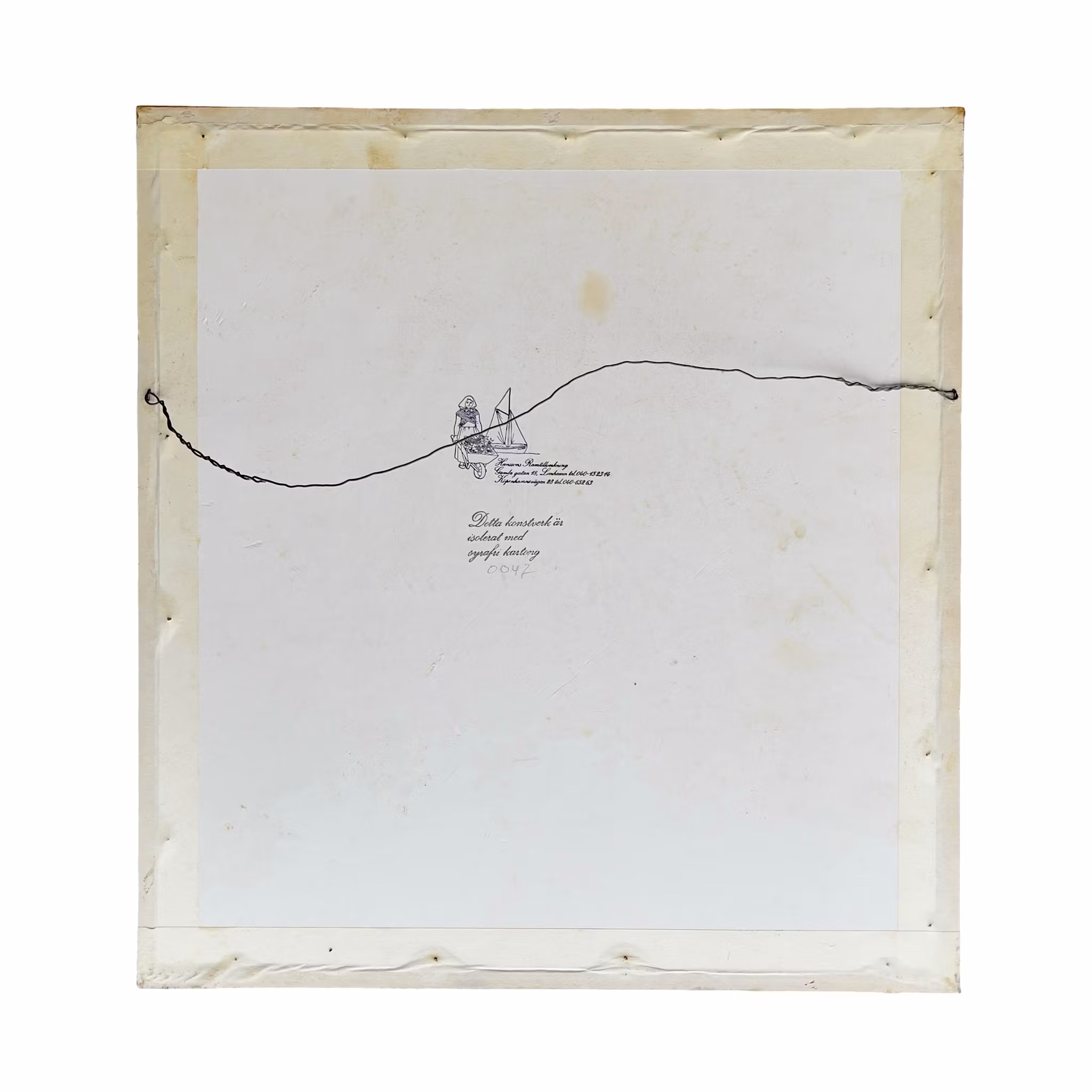Lost at Sea - Abstrakt tavla - Blandteknik - Marint motiv - Inramad