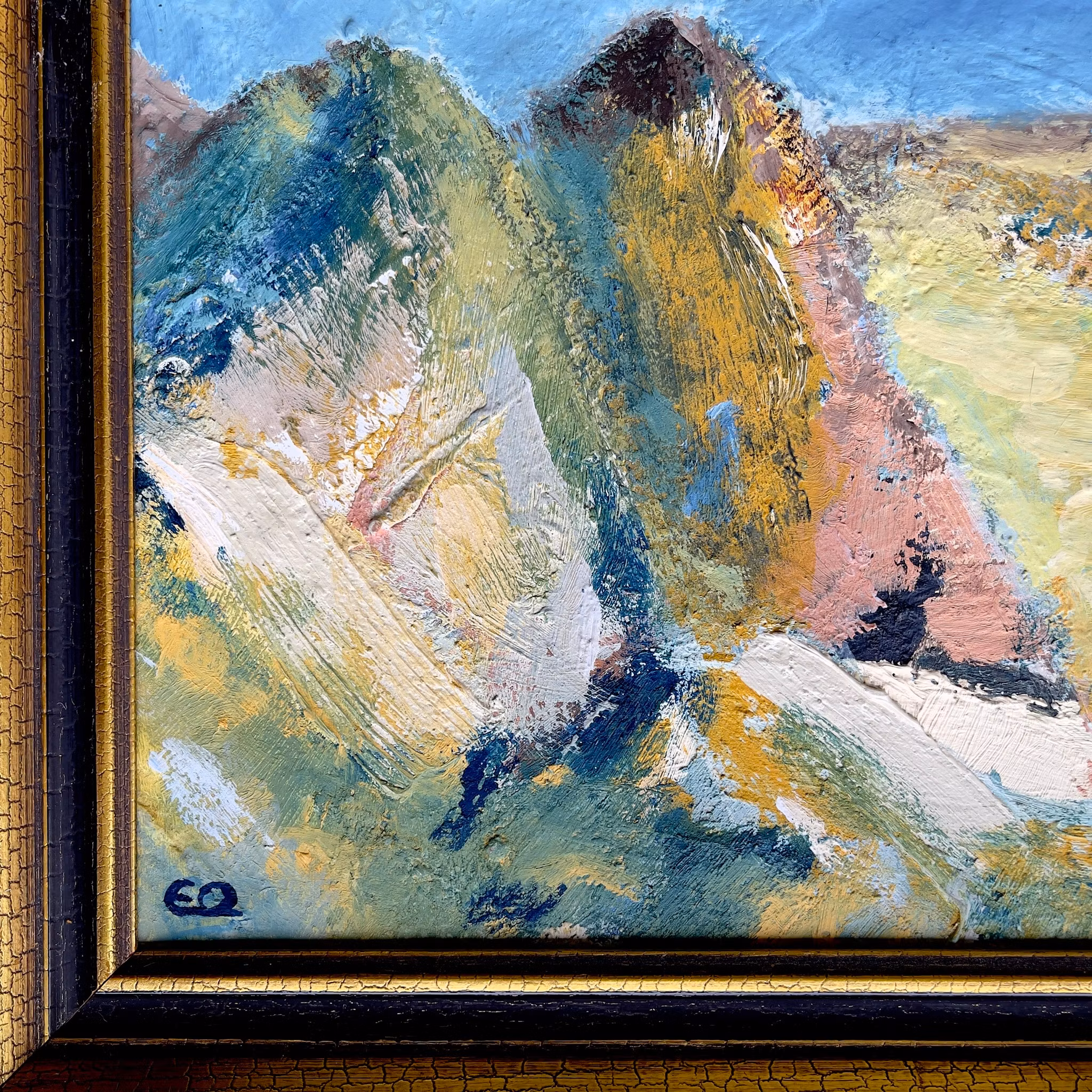 Engbert Olsson - Abstrakt landskap - Oljemålning - Signerad EO