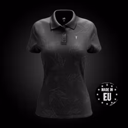 GOLF POLO "BIRDIE" BLACK WOMEN