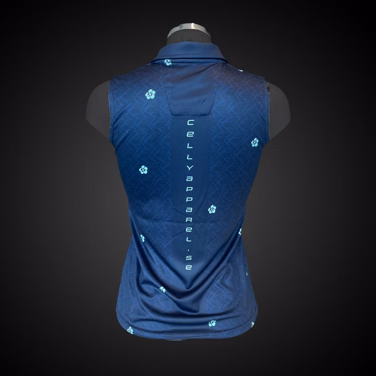 GOLF POLO ABSTRACT BLOSSOM SLEVELESS WOMEN
