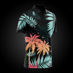 GOLF POLO "TROPICAL BLACK"