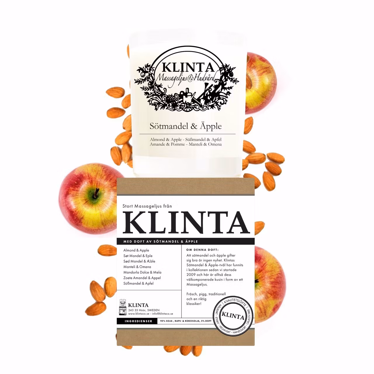 Klinta Massageljus Sötmandel & Äpple