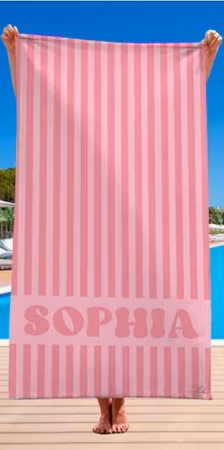 Strandhandduk med ditt egna namn