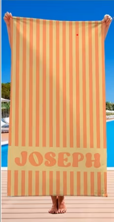 Strandhandduk med ditt egna namn