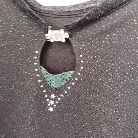 Svart tävlingsblus med glitter western