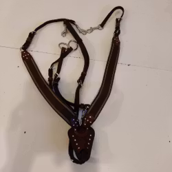 Brun förbygel med bling FULL