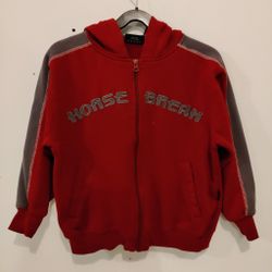 Röd hoodie strl 150