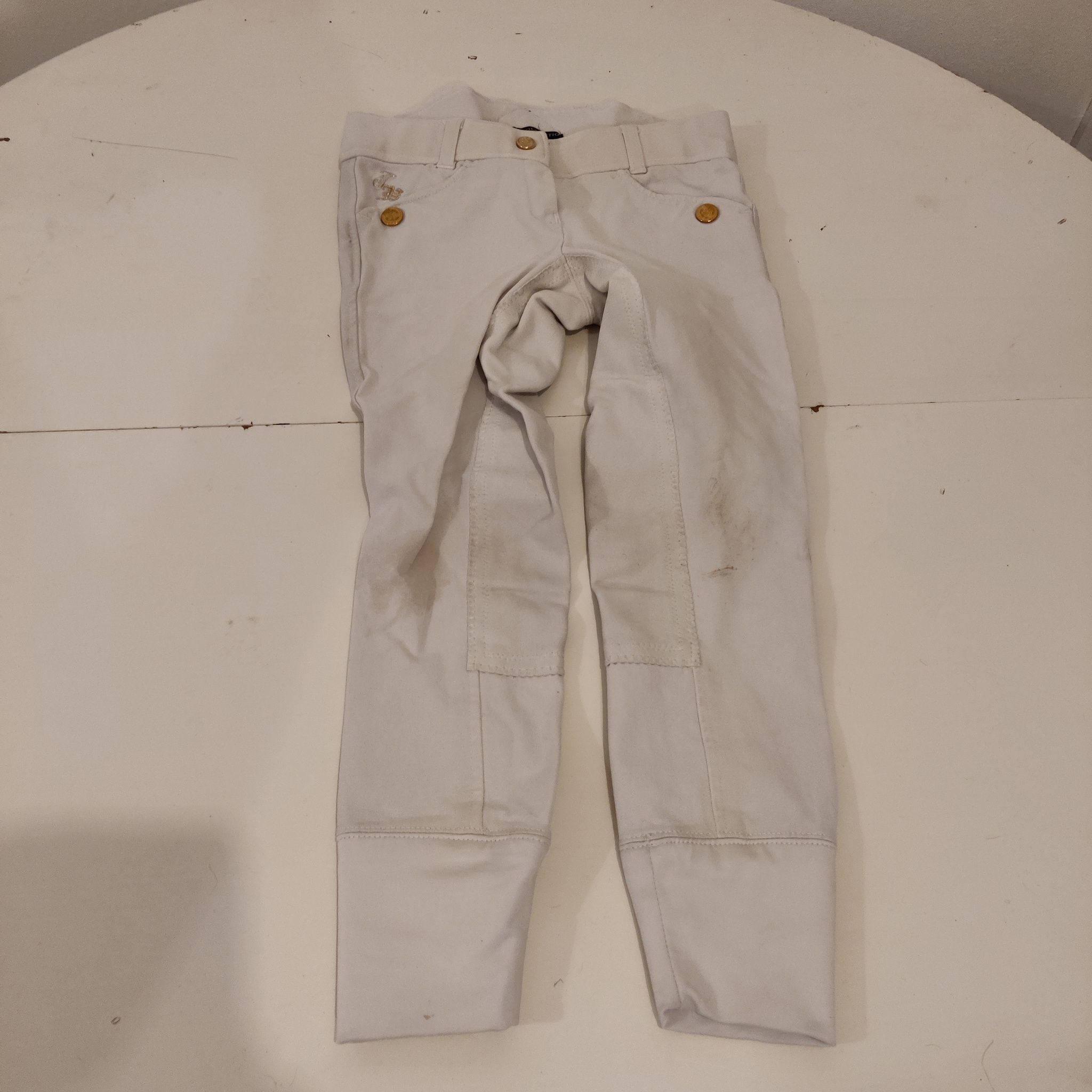 Vita helskodda ridbyxor strl140 JH Collection