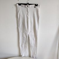 Vita  tygskoddda ridbyxor CRW Medium