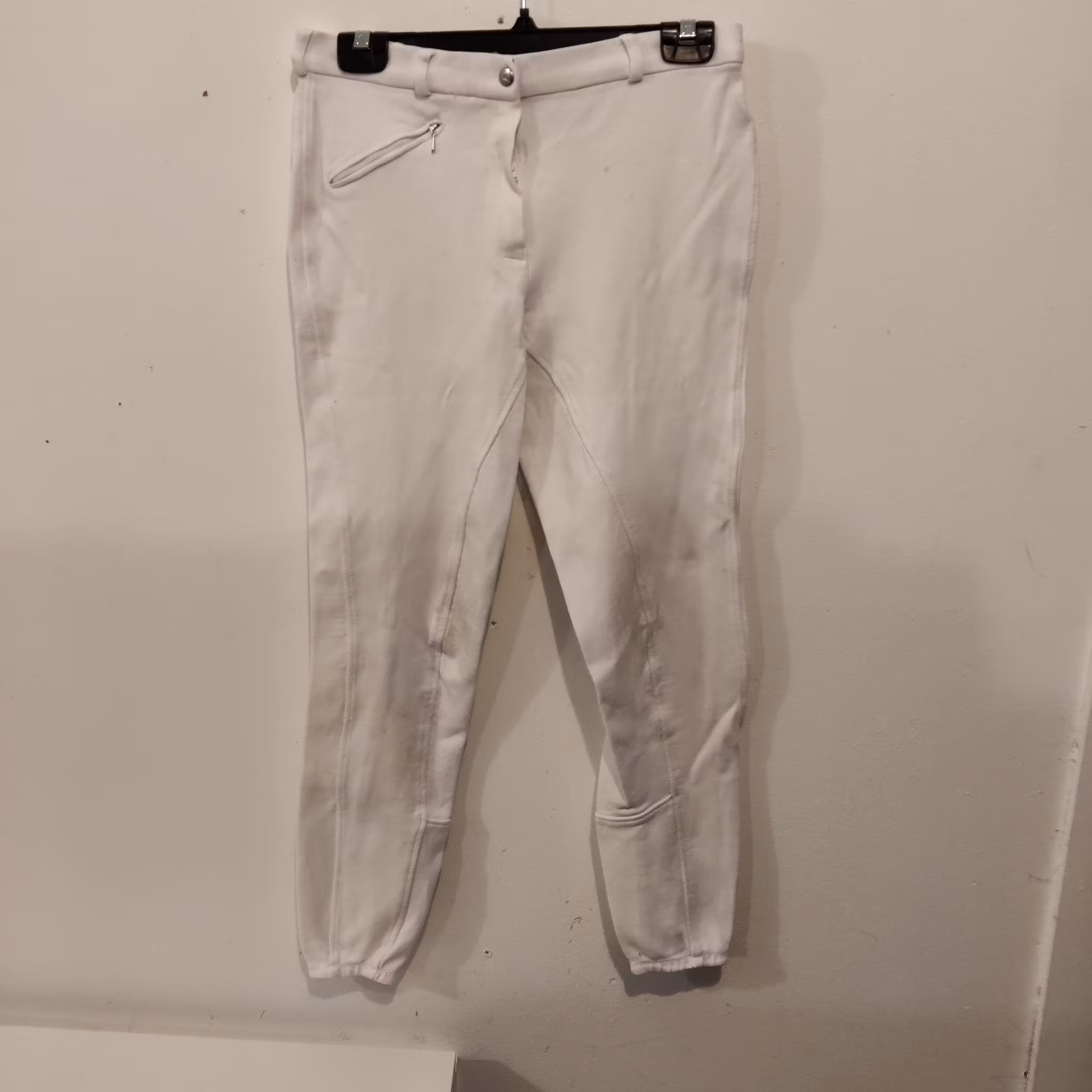 Vita ridbyxor med helgrip strl 38 Horze