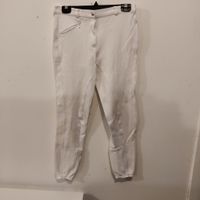 Vita ridbyxor med helgrip strl 38 Horze